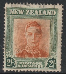 New Zealand Scott 267 - SG688, 1947 George VI 2/- used