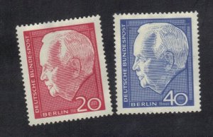 GERMANY SC# 881-82 MNH 20,40pf  1964