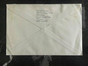 1960 Malaya Negri Sembilan Cover To Willimansett Ma Usa Complete Stamps Set