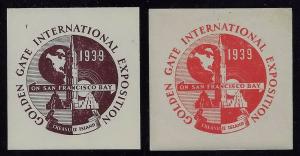 1939 Scarce Golden Gate International Exposition Cinderella Poster Stamps MNH s1