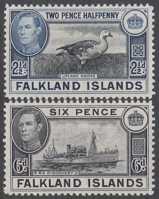 Falkland Islands 101-102 MH CV $14.25