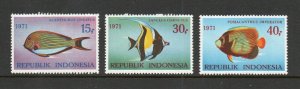 Indonesia - Sc# 810 - 812 MNH / Fish    -      Lot 0224060