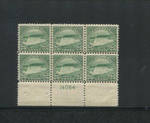 United States Postage Stamp #568 Mint LH VF Plate Block No. 14064