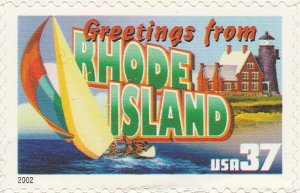 US 3734 Greetings from Rhode Island 37c single MNH 2002