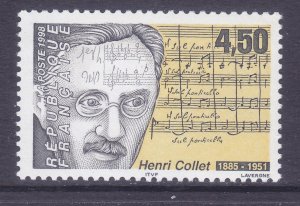 France 2661 MNH 1998 Henri Collet - Composer Issue Very Fine