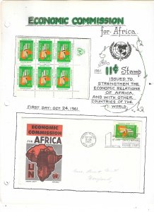 United Nations 96  FDC & Margin block