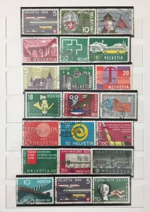 Switzerland 1940s/90 Charity + Sheets Used (120+Items) CP2353