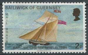 Guernsey  Sc#64 MNH, 2p multi, Mail Packet Boats (1st series) (1972)