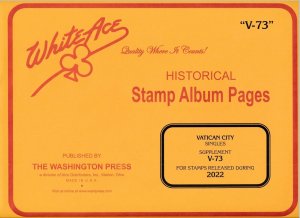 WHITE ACE 2022 Vatican City Singles Album Supplement V-73 for Stamps