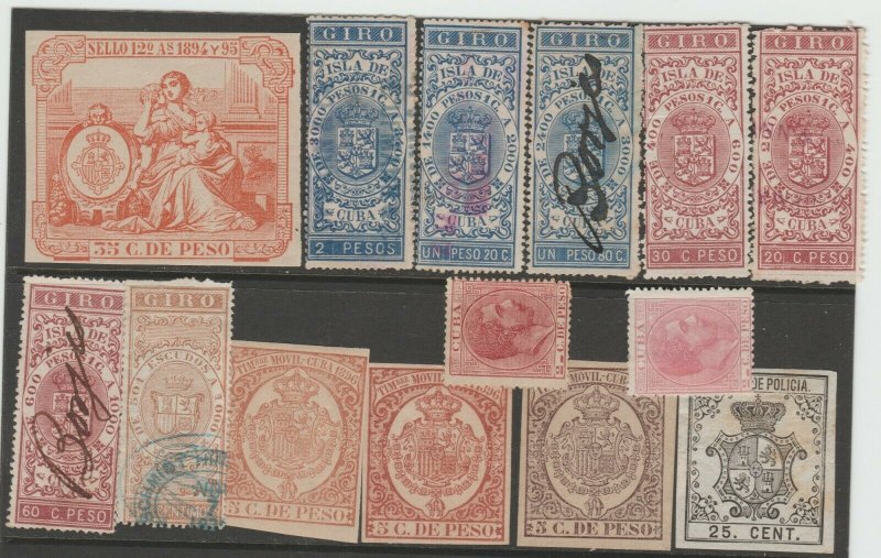 Spain Antilles Cinderella Revenue fiscal mix collection stamp ml30 as seen