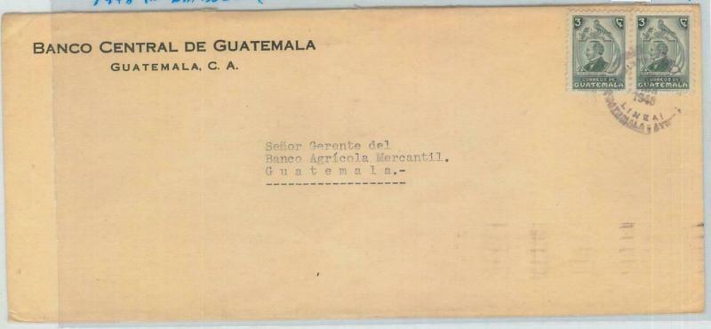 79012  - GUATEMALA - Postal HIistory -  OVERSIZED COVER with AMBULANT POSTMARK