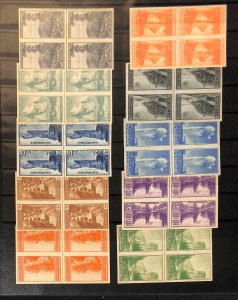 United States Postage Stamp, #756-765 National Parks Mint Blocks, 1935 (BH)