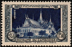 ✔️ CAMBODIA 1952 - ENTHRONEMENT HALL - SC. 11 MNH ** [1KH010]