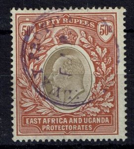 KENYA, UGANDA & TANGANYIKA SG16 1903 50r GREY & RED-BROWN FISC USED(d)