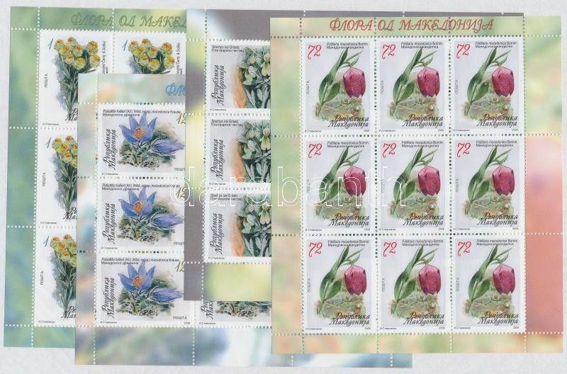 Makedonien stamp Flowers mini sheet set 2008 MNH Mi 474-477  WS189159