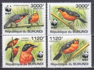 2011 Burundi 2126-29 WWF / Birds 11,00 €