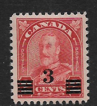 CANADA,191, MINT HINGED, KING GEORGE V SURCHARGED