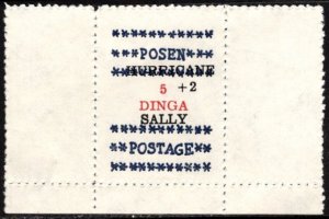 Vintage Posen Illinois Poster Stamp Posen 5 Dinga Hurricane Sally Overprint