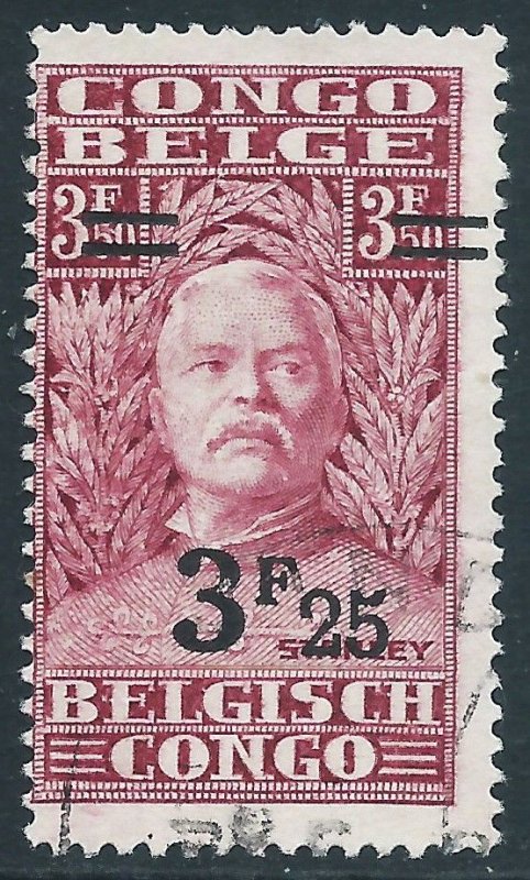 Belgian Congo, Sc #135, 3.25fr on 3.25fr, Used