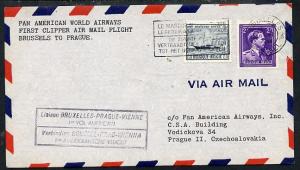 Belgium 1946 Pan American Airways First Clipper Air Mail ...