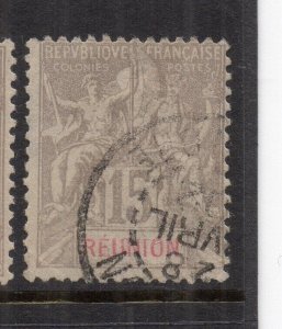 Reunion 1892 TABLET TYPE Early Issue Fine Used 15c. NW-230828