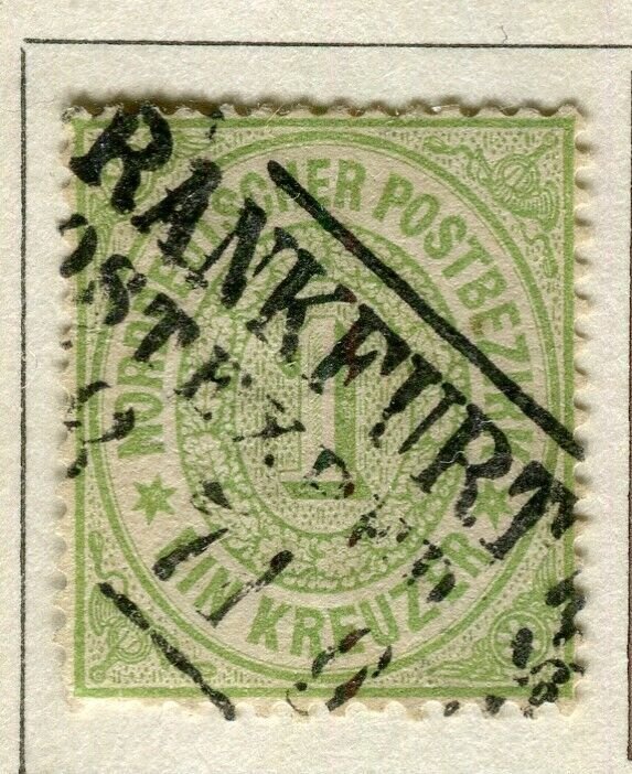 GERMANY; NORTH STATES 1869 early classic fine used 1k. value