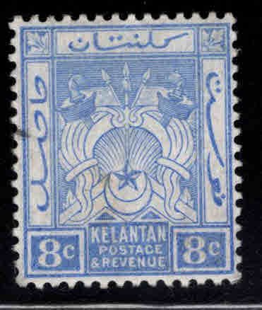 MALAYA Kelantan Scott 5 MH* wmk 3 a little pencil mark at left not a cancel