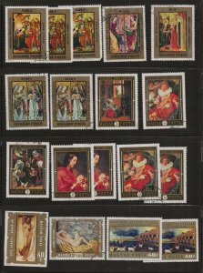 HUNGARY LARGE STAMPS ,LOTS 1-4