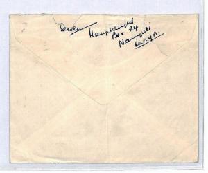 KUT Kenya Cover *NANYUKI* Skeleton Postmark 1955 Air Mail{samwells-covers} CS274