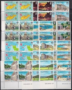 GB ALDERNEY Guernsey : 1983 Views in corner blocks of 4 MNH...............A41845