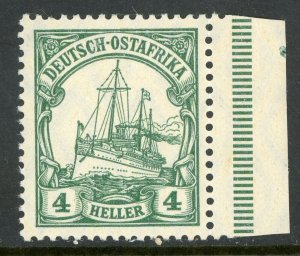 East Africa 1906 Germany 4 Heller Yacht Ship Watermark Scott # 32 MNH X256