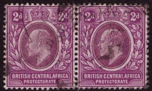 British Central Africa #  61  Used VF pair Cat $ 4.50