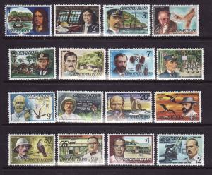 Christmas Is.-Sc#69-84-Unused NH set-Famous Visitors-1977-78