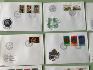 Liechtenstein 1977 postal stamps covers 8 items Ref A1392