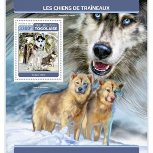 Togo - 2017 Sledge Dogs on Stamps - Stamp Souvenir Sheet - TG17317b