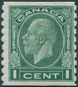 Canada 1933 1c green Coil SG326 unused