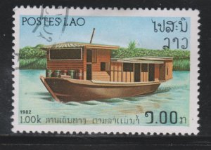 Laos 395 River Vessels 1982