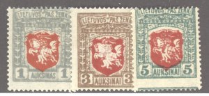 Lithuania, Scott #58-60, MH