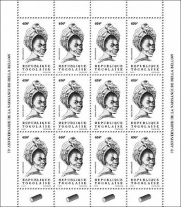 Togo Definitives Stamps 2020 MNH Bella Bellow Singers Music Reissue 650F 12v M/S