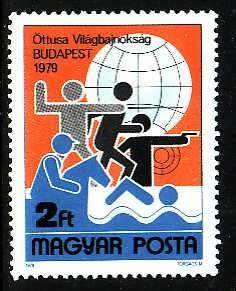 Hungary-Sc#2600-unused NH set-Sports-Pentathlon-1979-