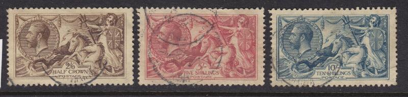 Great Britain Scott # 179 - 181 set VF used nice color cv $ 360 ! see pic !