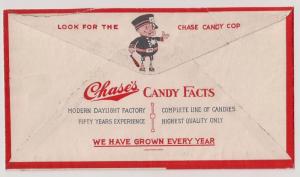 St Louis Meter Stamp cvr w great ADVERTISING Chase's Candies Police theme!