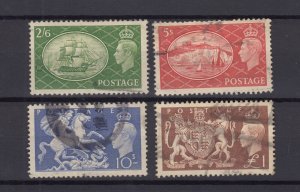 GB KGVI 1951 Festival High Value Set SG509/512 Fine Used BP10163