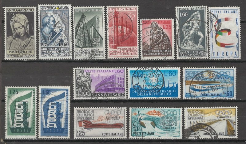 COLLECTION LOT # 5787 ITALY 15 STAMPS 1954+ CV+$17.50