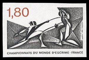 France, 1950-Present #1747 (YT 2147) Cat€46, 1981 World Fencing Championshi...