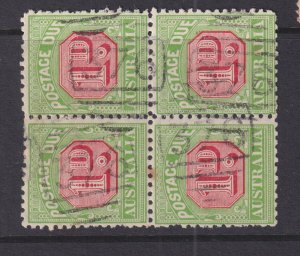 NEW SOUTH WALES,  376 , BULAHDELAH , S, AUSTRALIA POSTAGE DUE 1d. block of 4