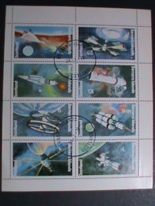 BERNERA ISLANDS-SCOTLAND-1978 SPACE PROGRAMS-CTO SHEET WITH FIRST DAY CANCEL