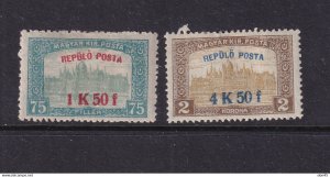 Hungary  1918 Mi 210-11 MH Overprint CV 30 euro 16322