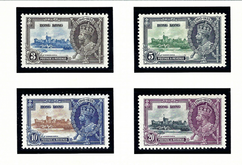 Hong Kong 147-50 MNH 1935 KGV Silver Jubilee