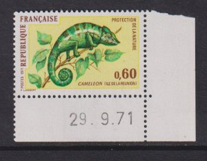 France  #1321 MNH  1971  Chameleon . nature protection